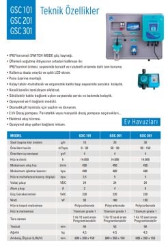 Gemaş  Puritron GSC-301 Otomatik pH Kontrollü Hat Üstü Tuz & Klor Jenaratörü-ToptancıyızBiz