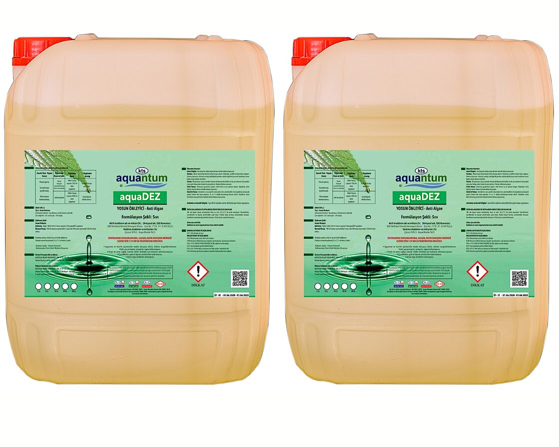 2 ADET Aquantum 30 Kg (60 KG) Yosun Önleyici - Giderici - Liquid Algaecide-ToptancıyızBiz