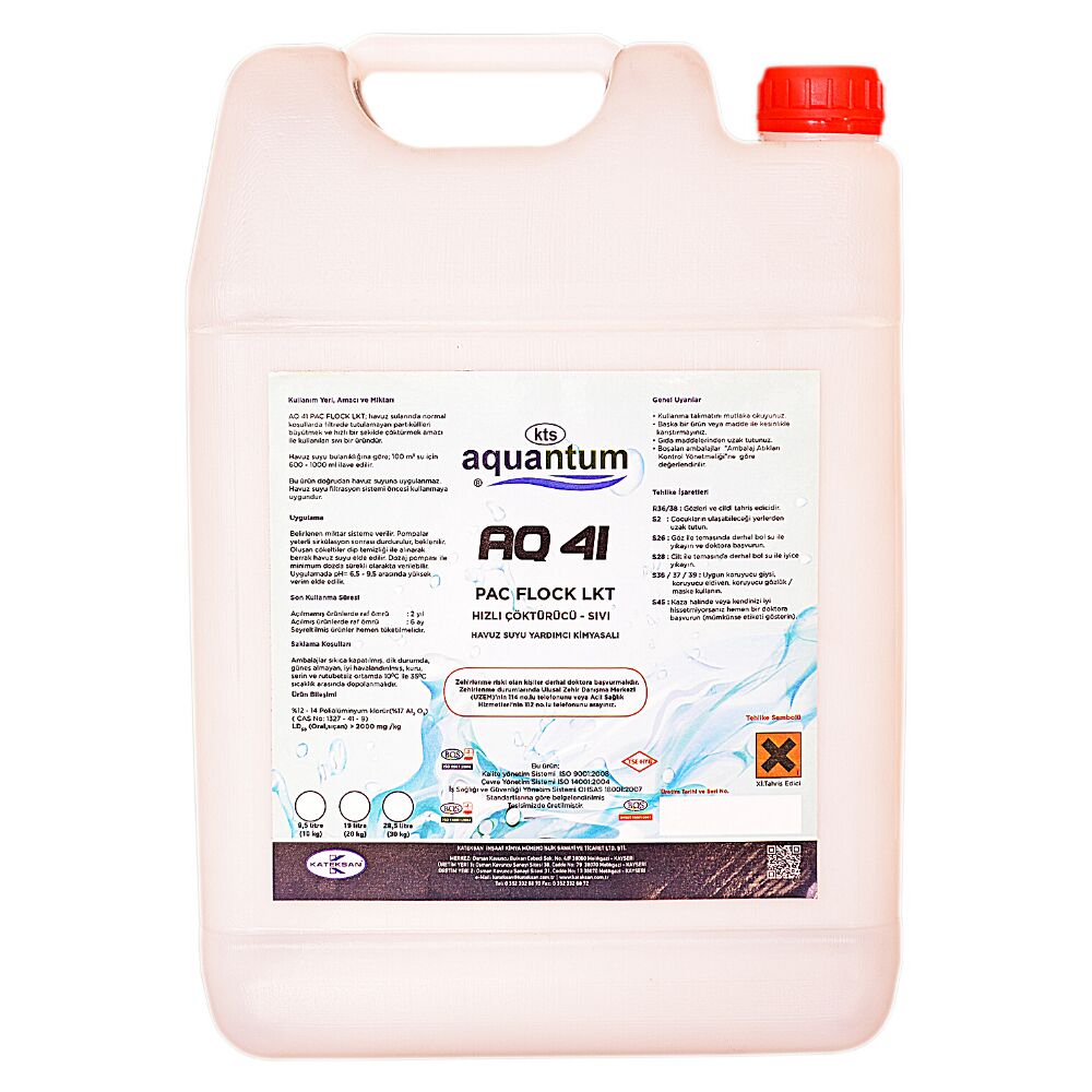 Aquantum 10 Kg Hızlı Çöktürücü Sıvı - Liquid Flocculant-ToptancıyızBiz