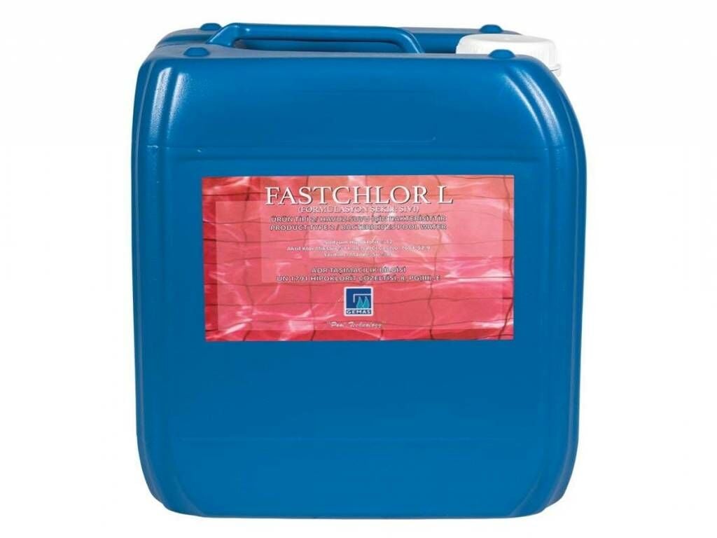 Gemaş FASTCHLOR L Sıvı Klor 25 KG Sodyum Hipoklorit %12 Klor-%12 Liquid Chlorine-ToptancıyızBiz