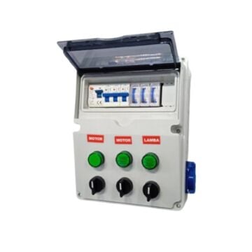 Havuz Kumanda Panosu 2 Pompa 2 Grup Lamba (Kaçak Akım Rölesi, Zaman Saati) Monofaze-Toptancıyızbiz