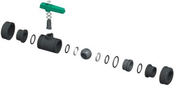 Gemaş Havuz Pvc Küresel Su Vanası d.90 mm-Yapıştırmalı-Pool Valve-ToptancıyızBiz