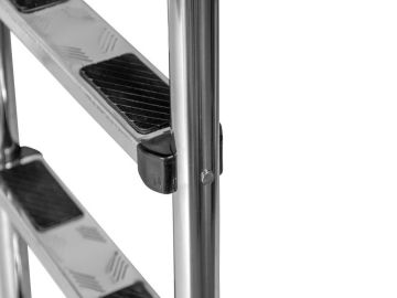 Gemaş Paslanmaz Çelik AISI 304 kalite merdiven basamağı - Lastik pedli. Ø38 mm boru için. Genişlik 500 mm.-ToptancıyızBiz