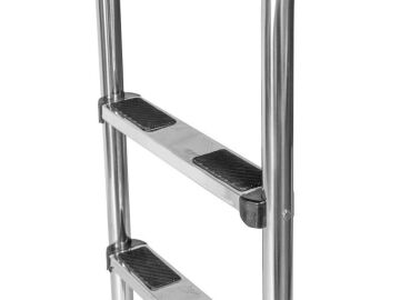 Gemaş Paslanmaz Çelik AISI 304 kalite merdiven basamağı - Lastik pedli. Ø38 mm boru için. Genişlik 500 mm. Eğimli-ToptancıyızBiz