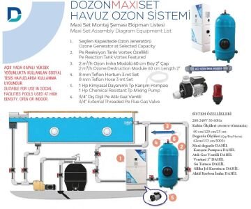 Dozon MAXI SET Havuz Ozon Sistemi 30g/h 1,2KW- 201/300m3-ToptancıyızBiz