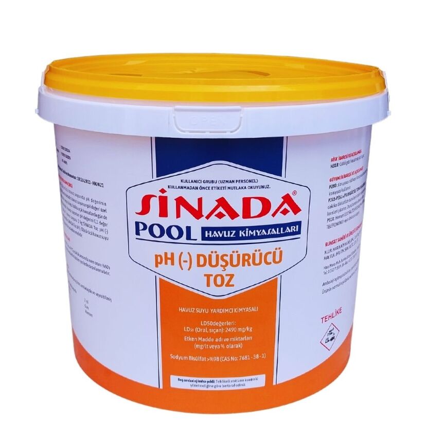 Sinada Toz Ph Düşürücü 10 kg Down - Havuz Kimyasalı-ToptancıyızBiz