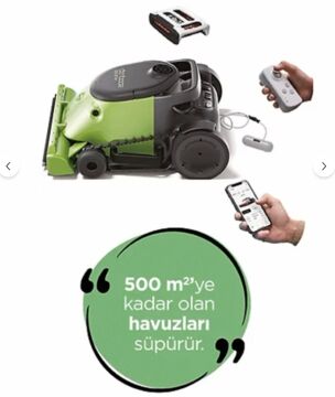 Goodrob King 500 m2 Kablosuz Şarjlı Havuz Süpürgesi-Cordless Rechargeable Pool Vacuum Cleaner-ToptancıyızBiz