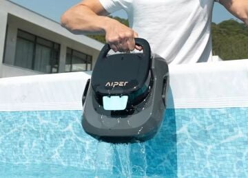 AIPER Scuba SE KABLOSUZ TABAN 80m2 Otomatik Havuz Süpürge Robotu-ToptancıyızBiz