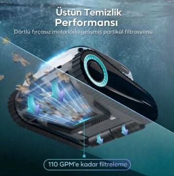 AIPER Scuba N1 MAX KABLOSUZ 200m2 Otomatik Havuz Süpürge Robotu-ToptancıyızBiz