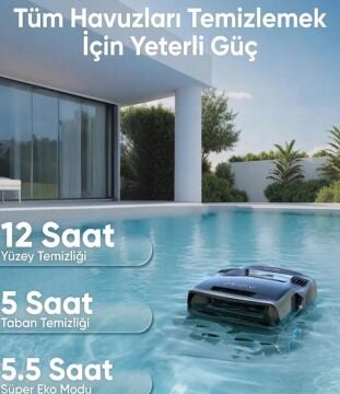 AIPER Scuba X1 PRO MAX KABLOSUZ 300m2 Otomatik Havuz Süpürge Robotu-ToptancıyızBiz