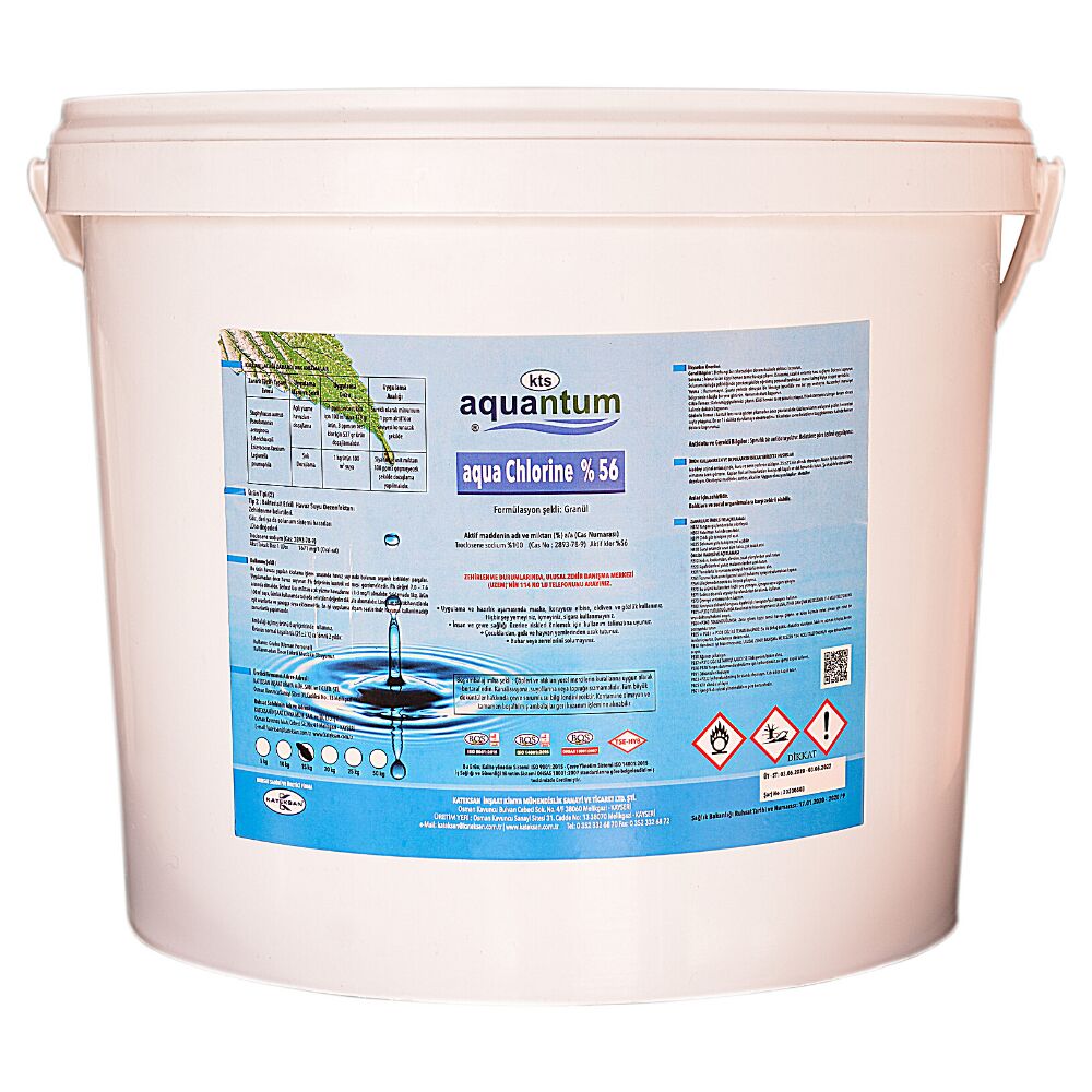 Aquantum 5 Kg %56 Aktif Granül Klor - %56 Chlorine Granular-ToptancıyızBiz