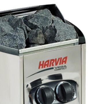 ASTRAL POOL HARVIA Vega Compact Gövdeden Kumandalı Sauna Sobası 3,5 kW 2-4 m3 (7 kg taş kapasitesi)-ToptancıyızBiz