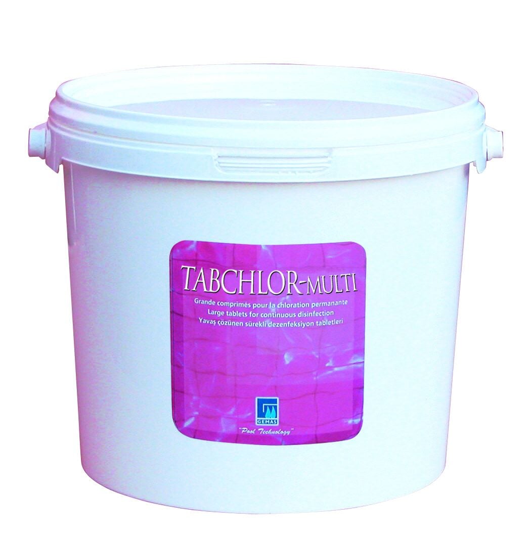 Gemaş TABCHLOR MULTİ 25 KG %90 Tablet Klor - %90 Chlorine Multifunctional Tablets - Stabilize Triklor Tableti 200 gr-ToptancıyızBiz