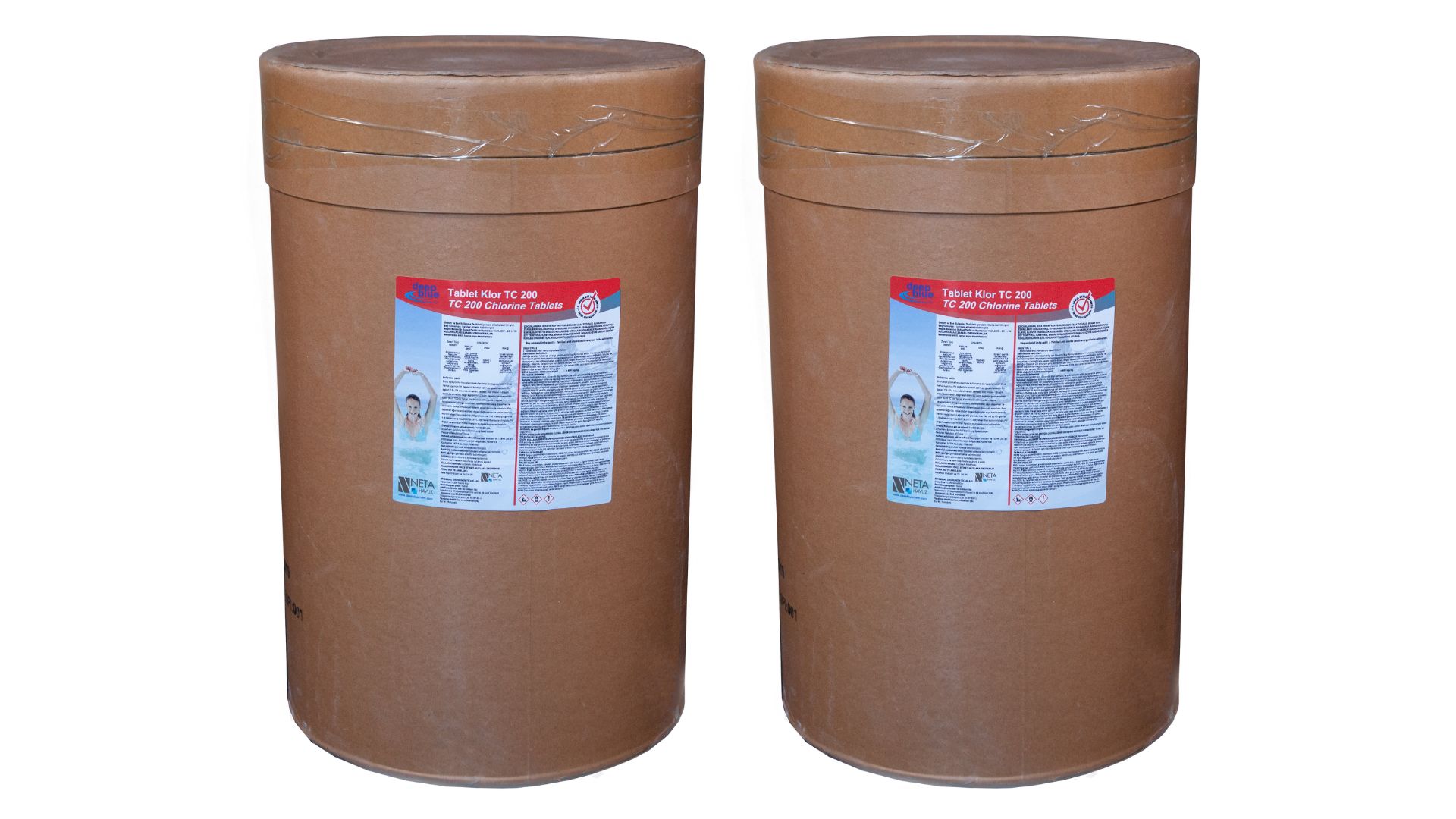 2 ADET Deep Blue 50 KG (100 Kg) Chlor Stabilize Triklor TABLET 200 gr %90 Klor - Chlorine Tablets-ToptancıyızBiz