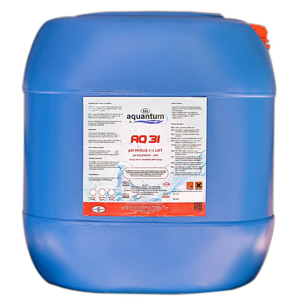 Aquantum 25 Kg Sıvı pH Düşürücü - pH (-) Liquid Reducer-ToptancıyızBiz